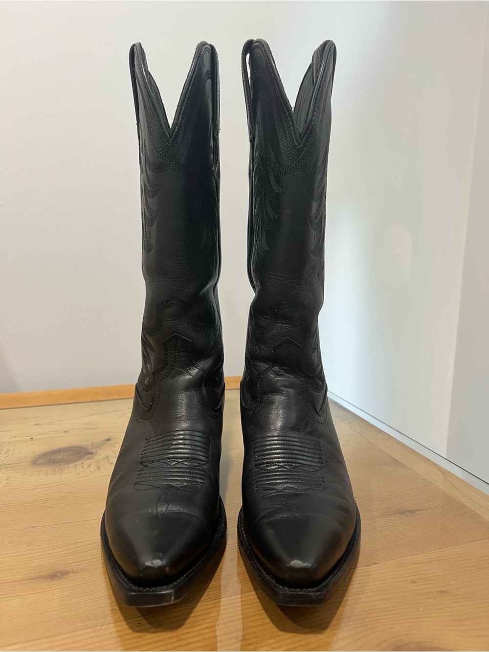 Tecovas The Annie midnight Black Western Heeled Boots size 8